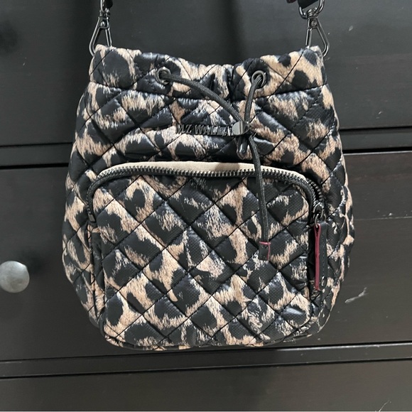 MZ Wallace Crosby Drawstring Bucket Bag - Leopard - Picture 3 of 5
